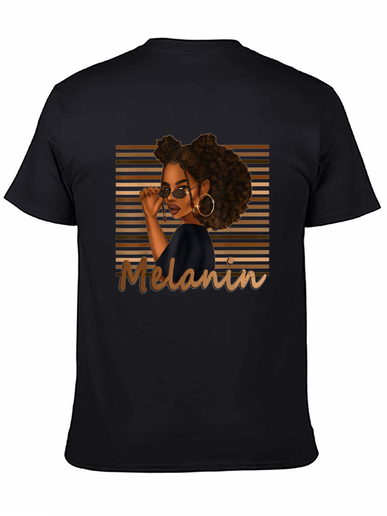 Melanin Magic Graphic Tee - Stylish Black T-Shirt