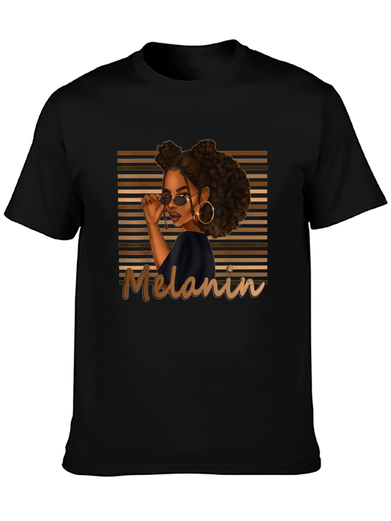 Melanin Magic Graphic Tee - Stylish Black T-Shirt