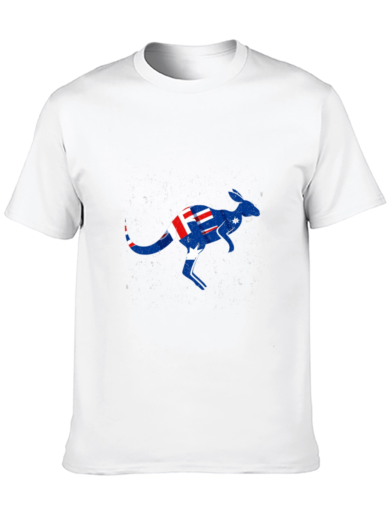 Australia Flag Kangaroo Graphic Black T-Shirt