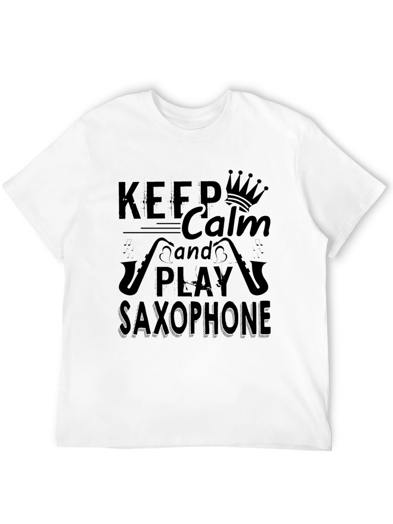 Keep Calm and Play Saxophone T-Shirt - Black