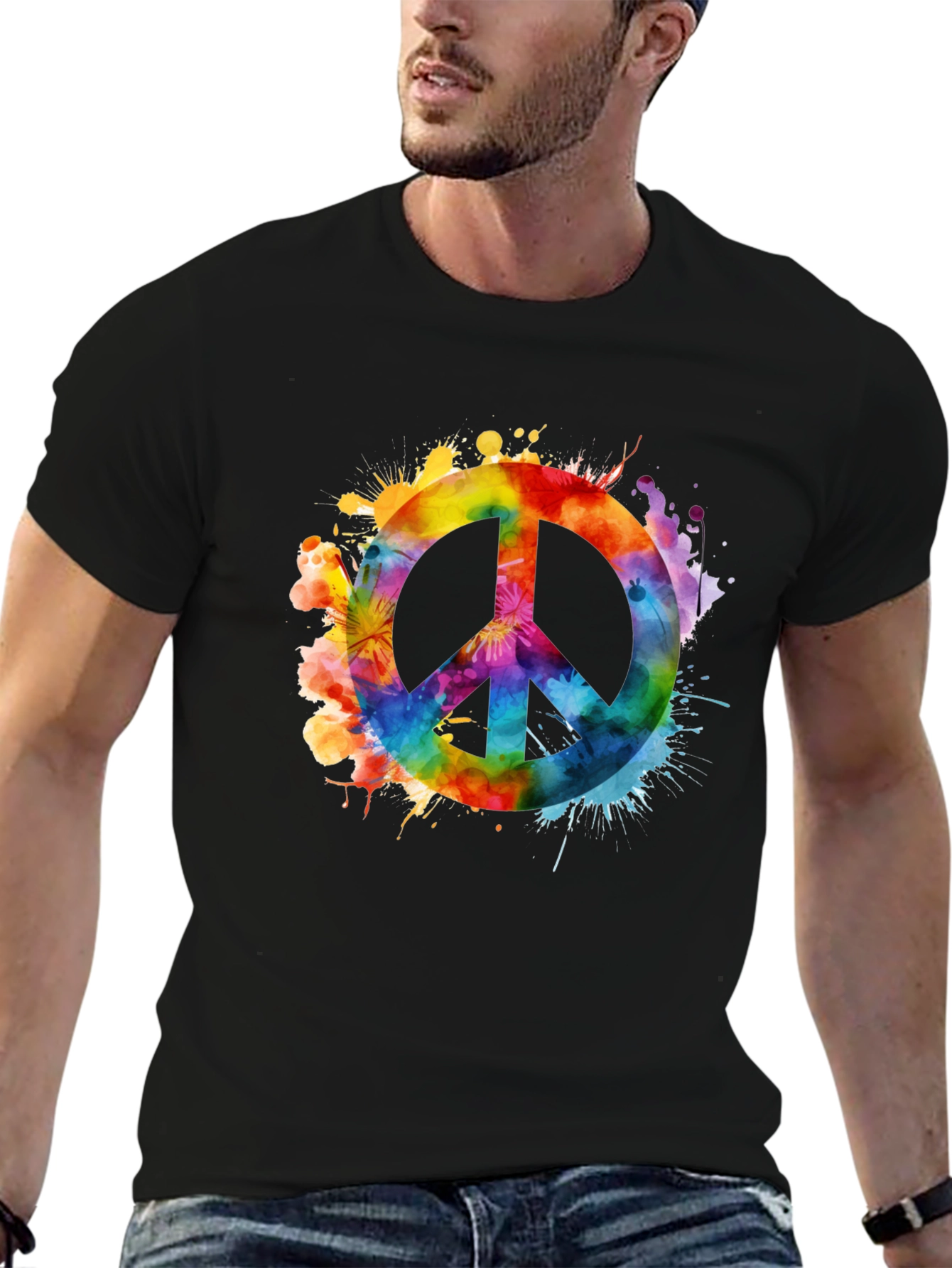 Rainbow Peace Sign T-Shirt