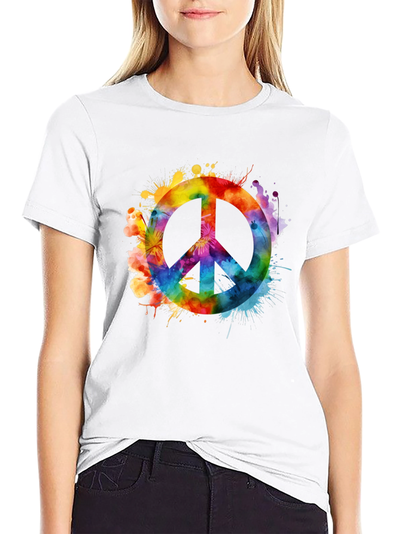Rainbow Peace Sign T-Shirt