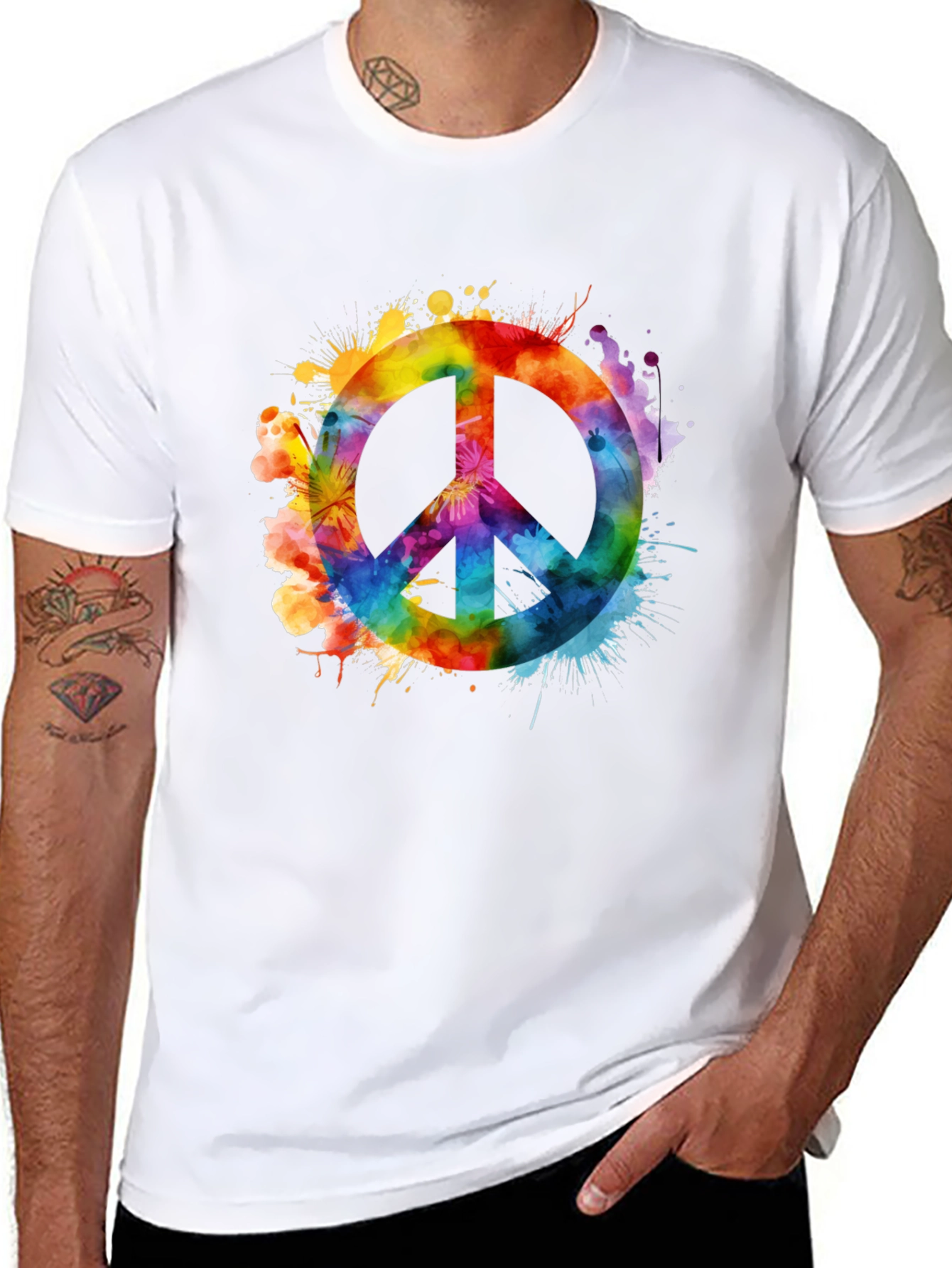 Rainbow Peace Sign T-Shirt