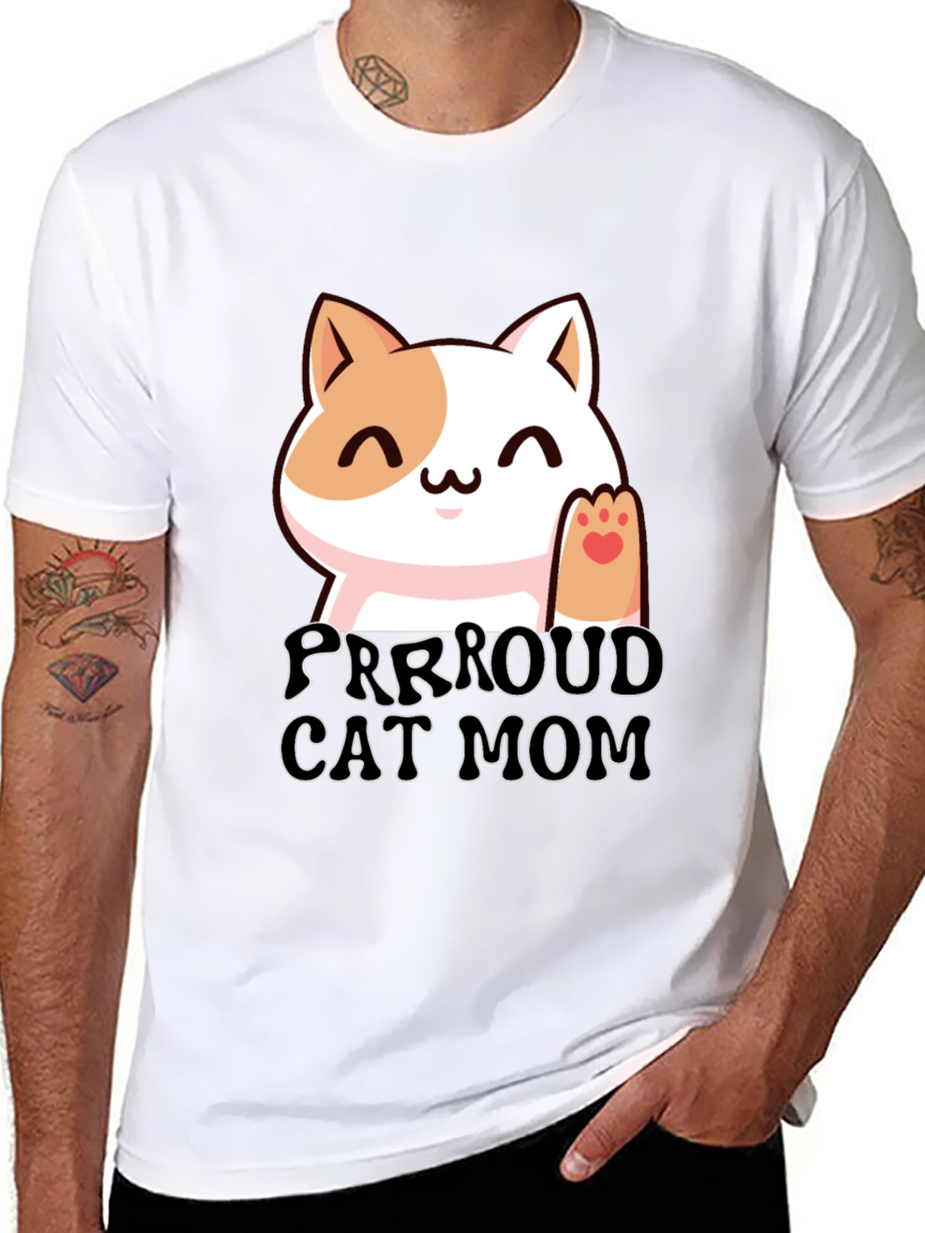 Purrroud Cat Mom T-Shirt - Cute Kitten Tee