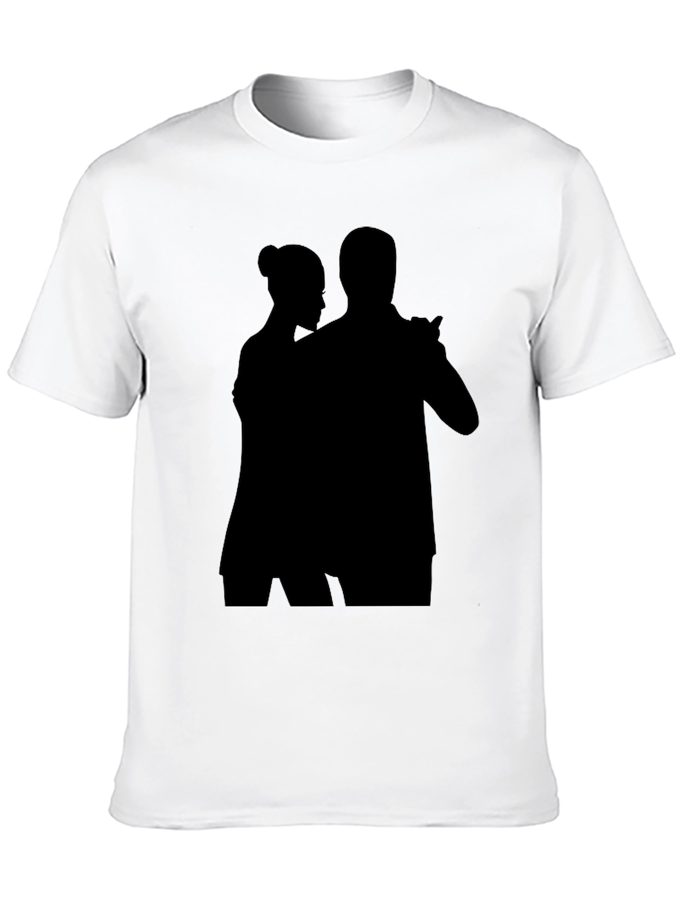 Silhouette Tango Couple Black T-Shirt
