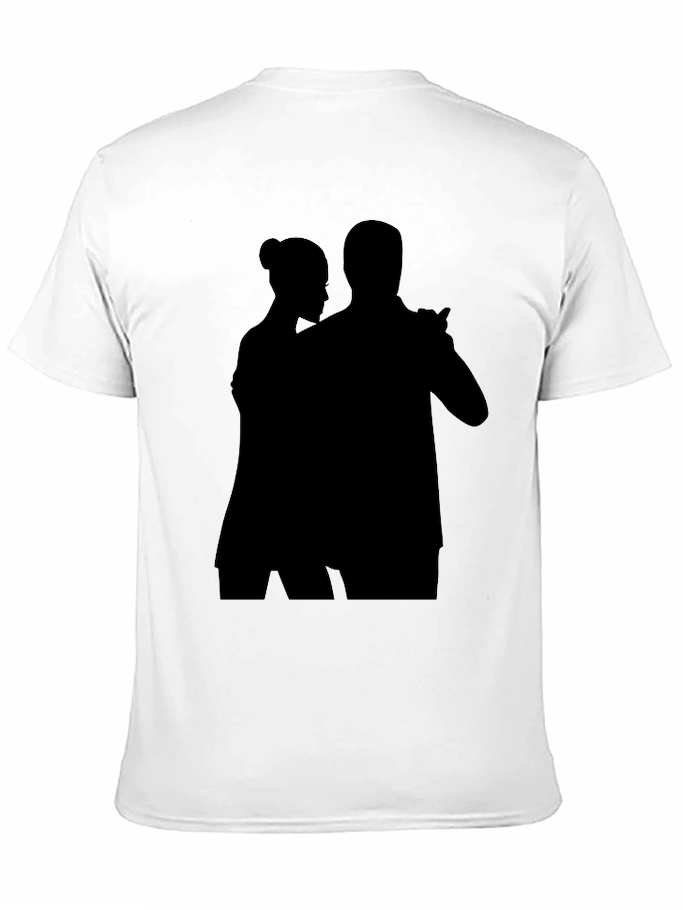 Silhouette Tango Couple Black T-Shirt