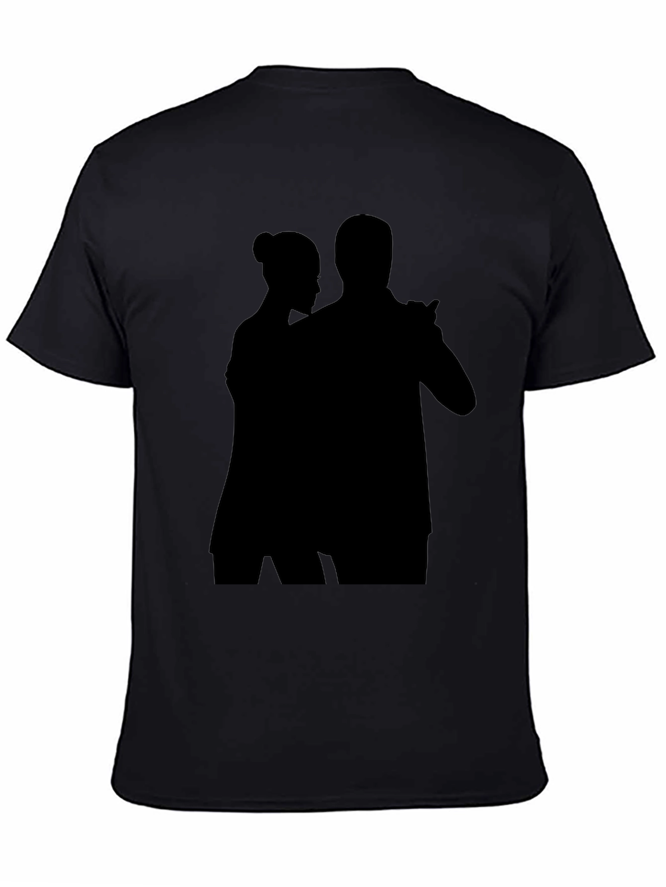 Silhouette Tango Couple Black T-Shirt