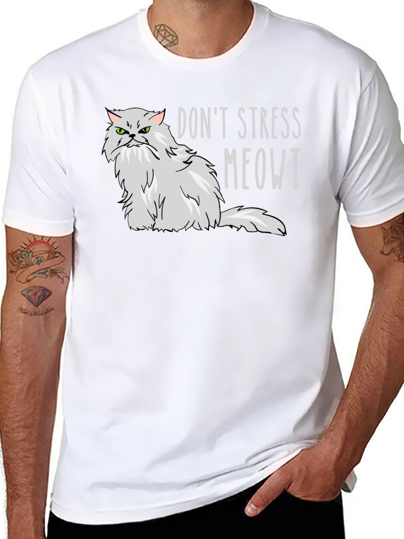 Dont Stress Meowt T-Shirt - Grumpy Cat Tee