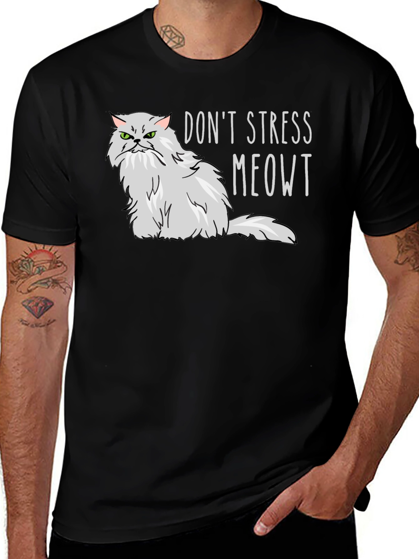 Dont Stress Meowt T-Shirt - Grumpy Cat Tee