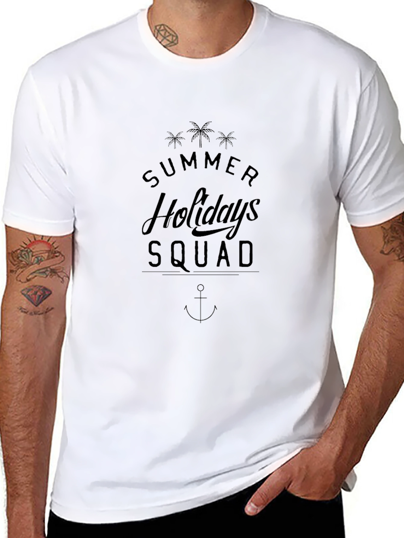 Summer Holidays Squad Black T-Shirt