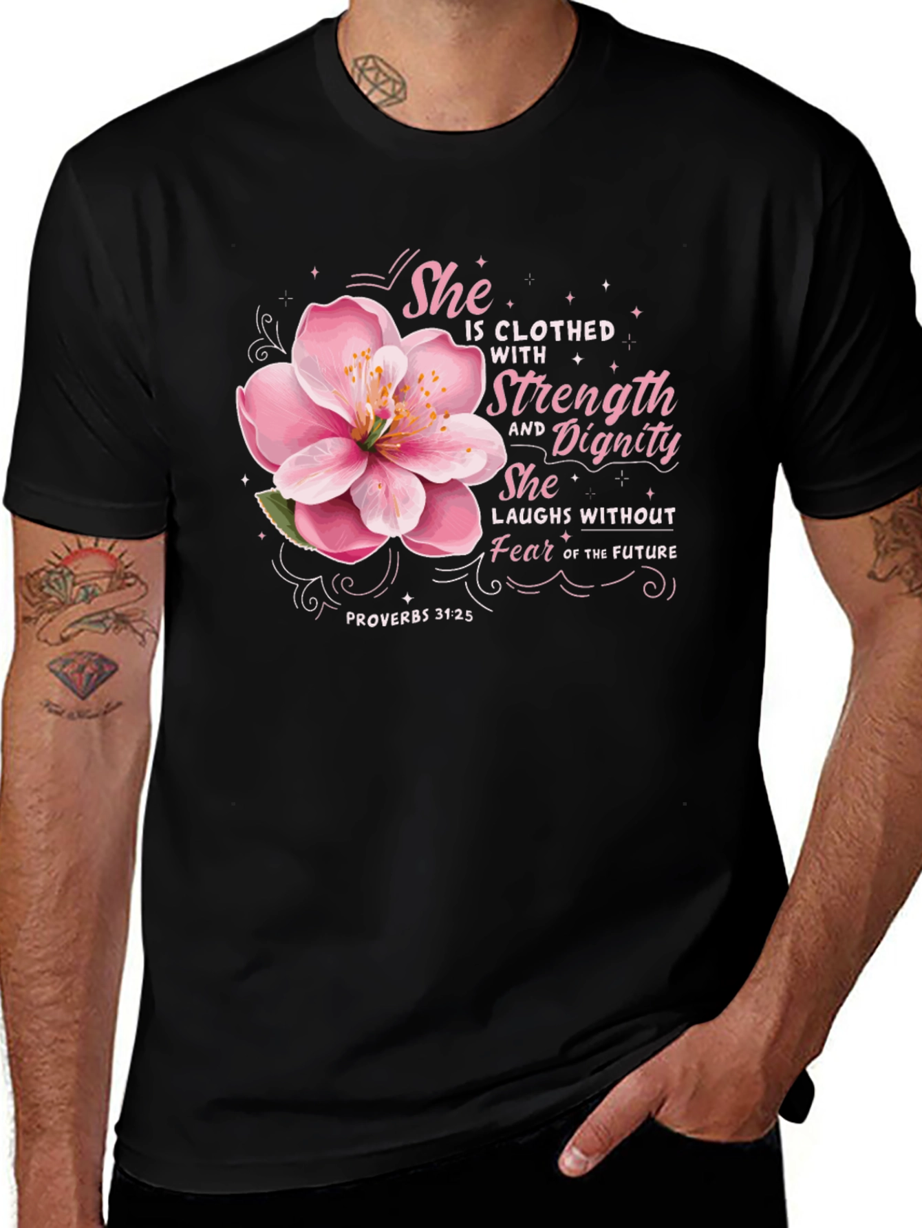 She is Clothed with Strength T-Shirt