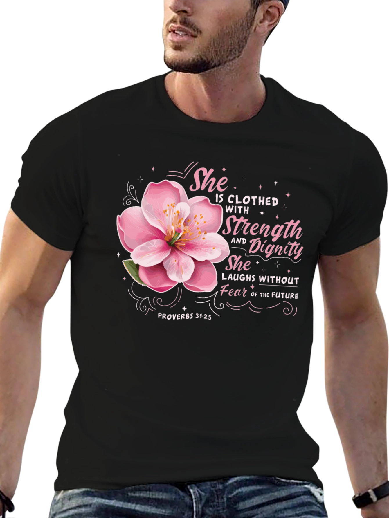 She is Clothed with Strength T-Shirt
