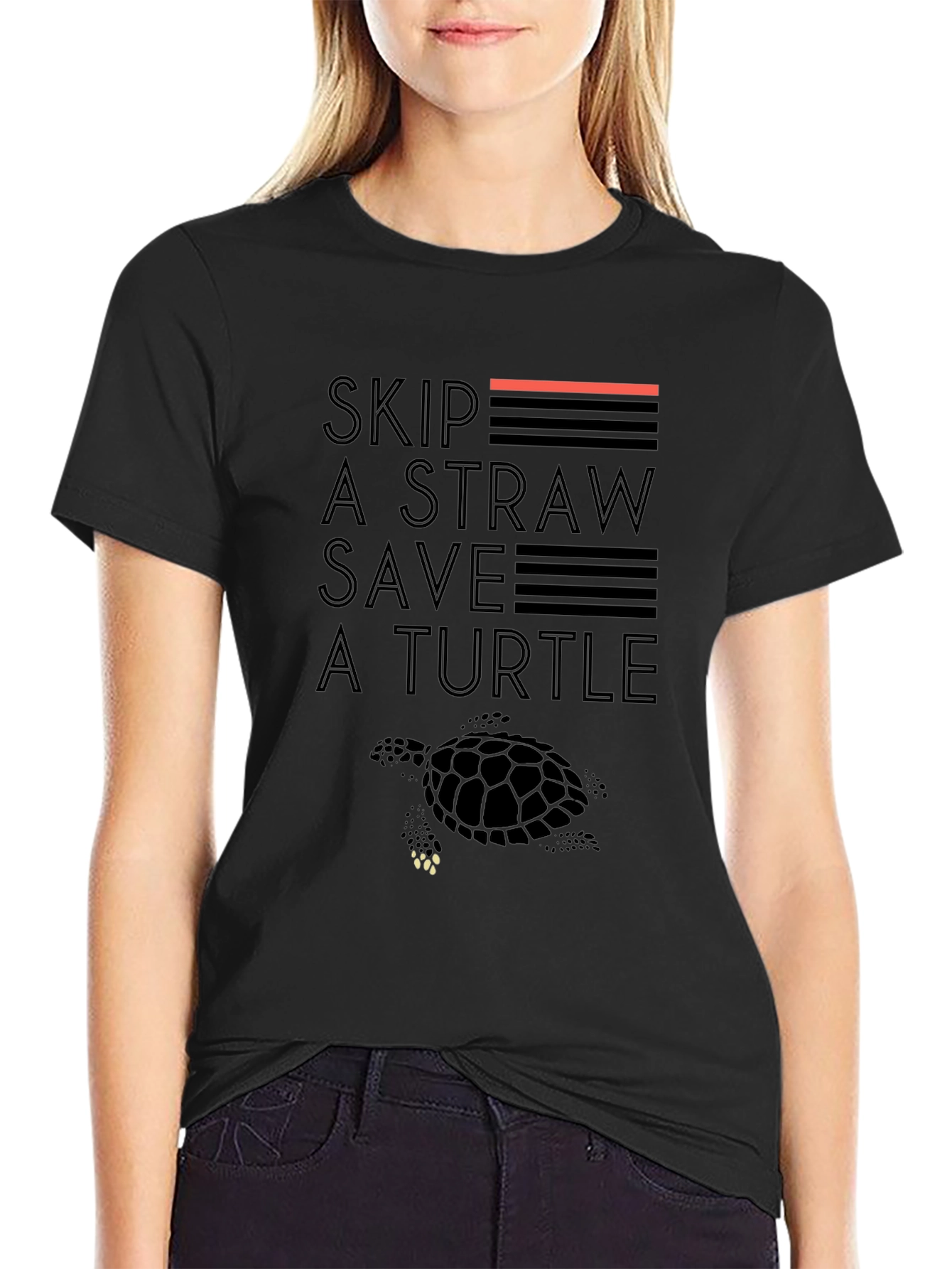 Skip a Straw Save a Turtle Graphic Tee