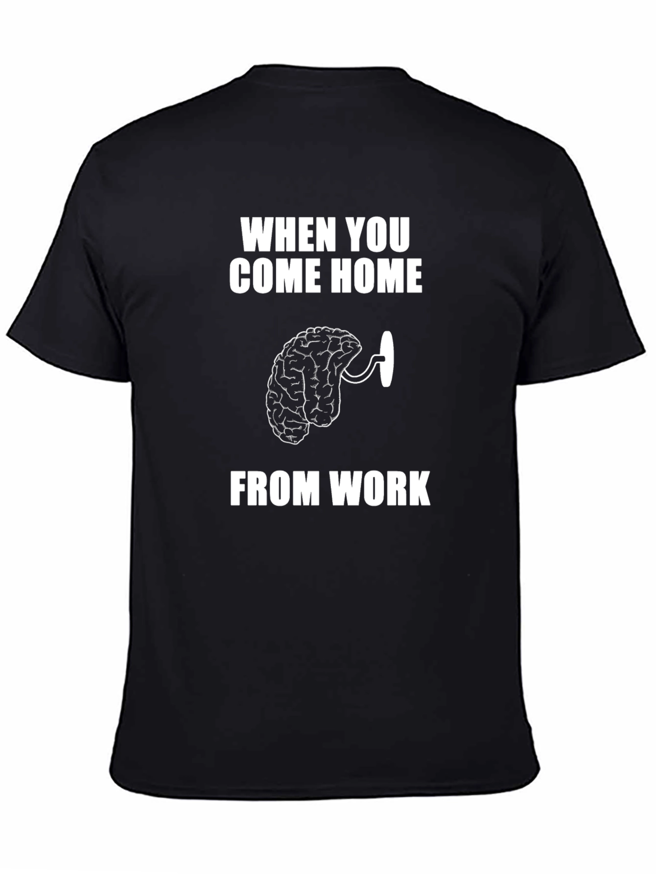 Humorous Brain on Hook Graphic T-Shirt