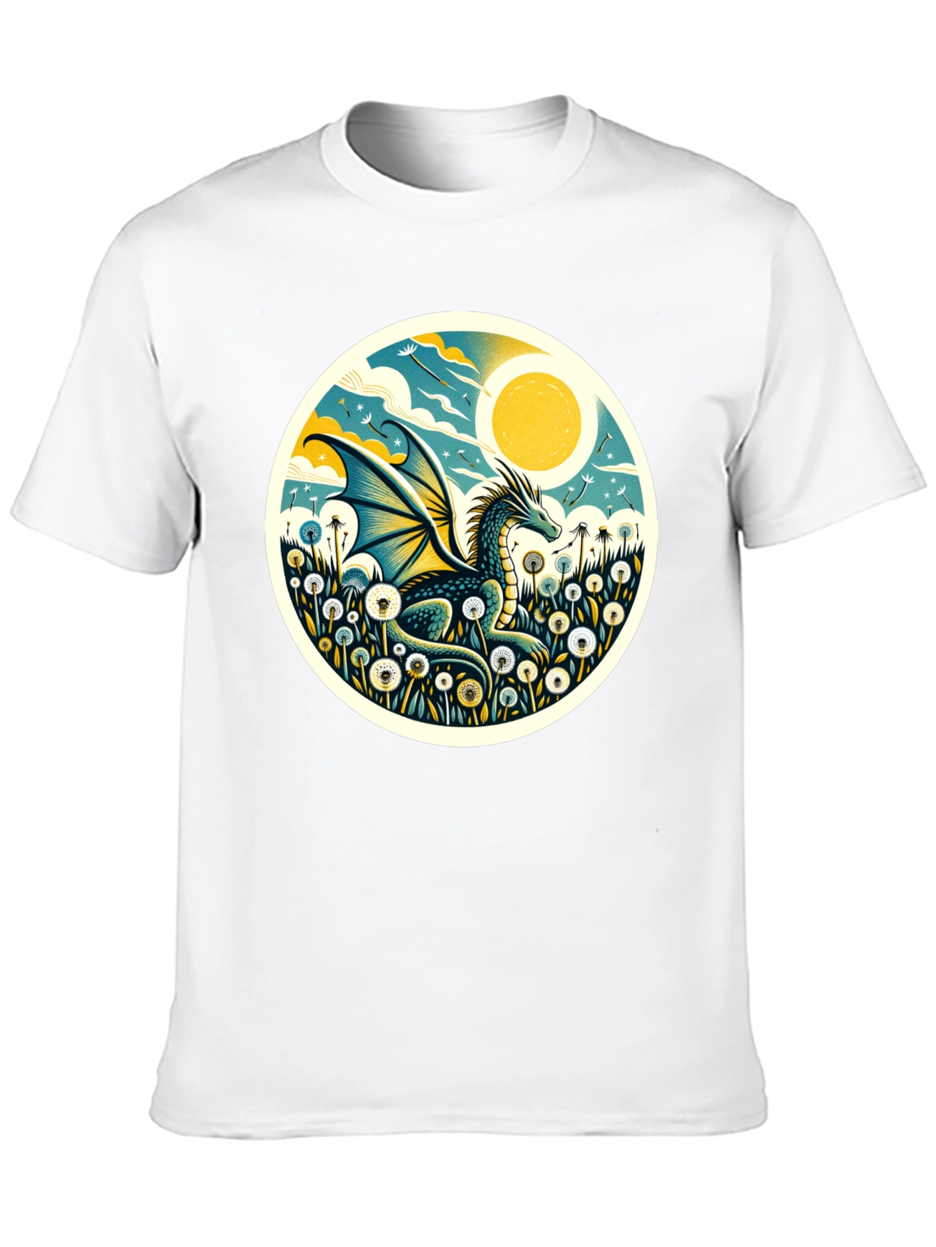 Dragon Meadow Graphic Tee - Black Cotton Blend