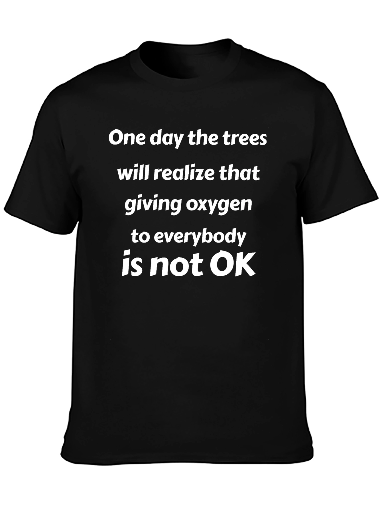 Funny Tree Oxygen T-Shirt - Black