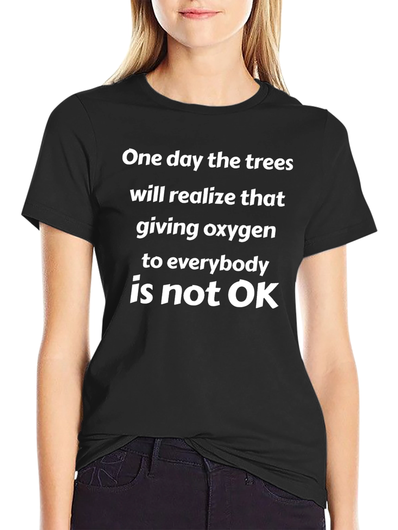 Funny Tree Oxygen T-Shirt - Black