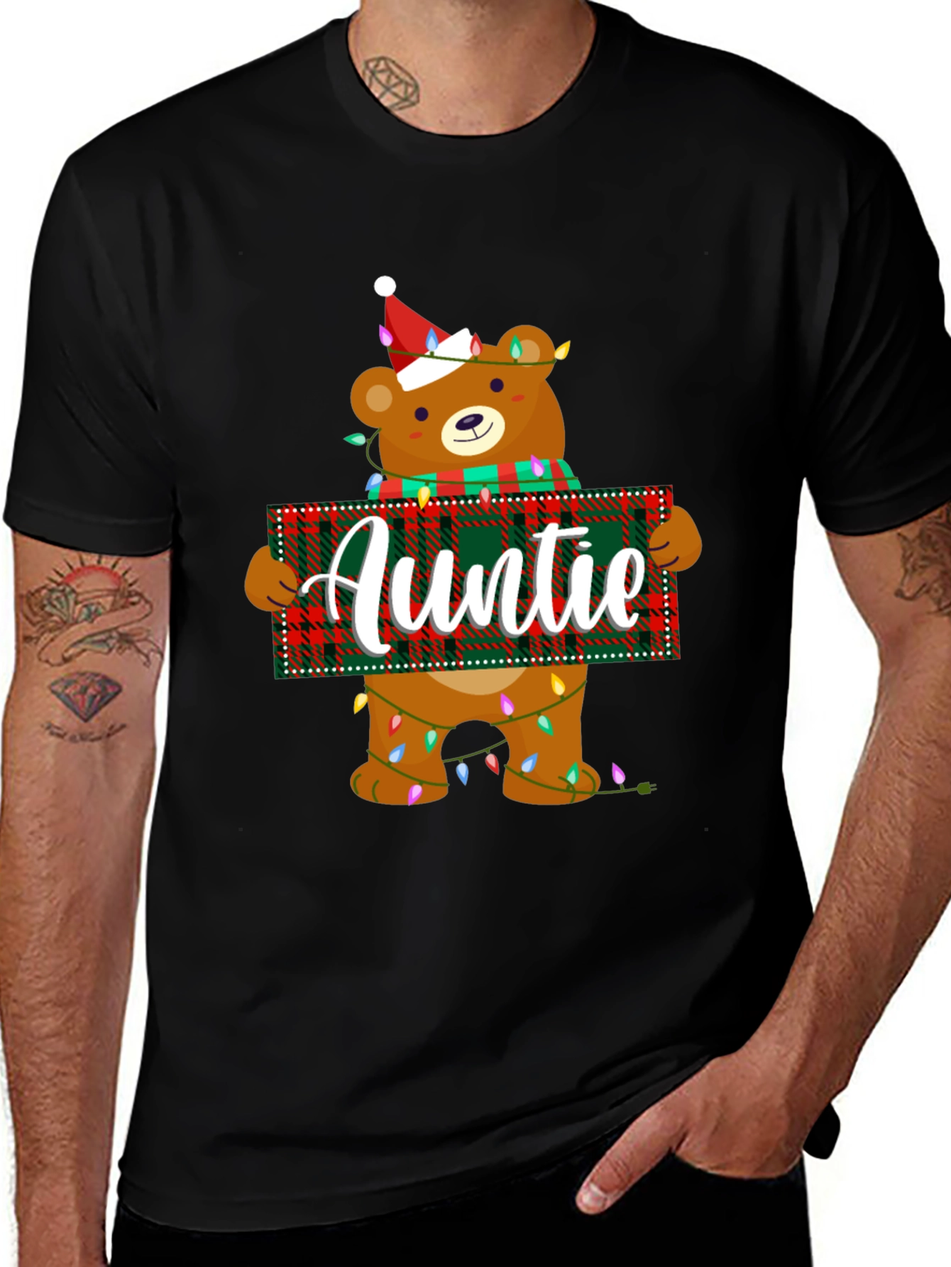 Auntie Christmas Bear T-Shirt
