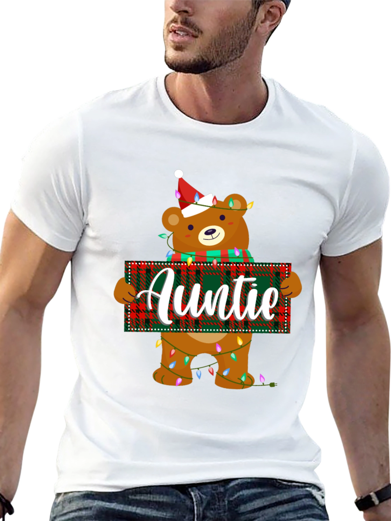 Auntie Christmas Bear T-Shirt