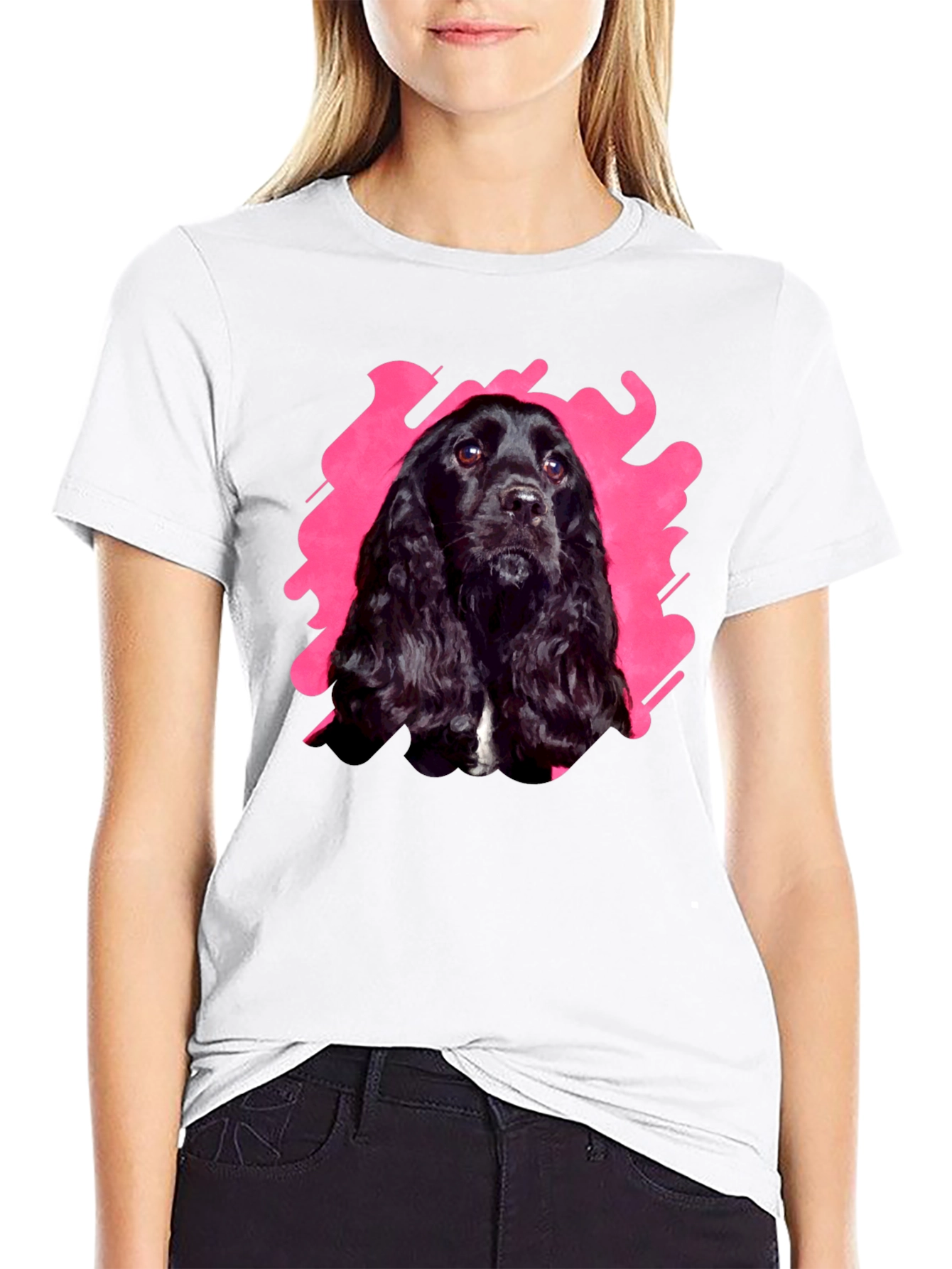 Black Dog Graphic Tee | Casual Cotton T-Shirt