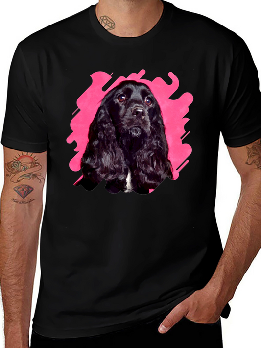 Black Dog Graphic Tee | Casual Cotton T-Shirt