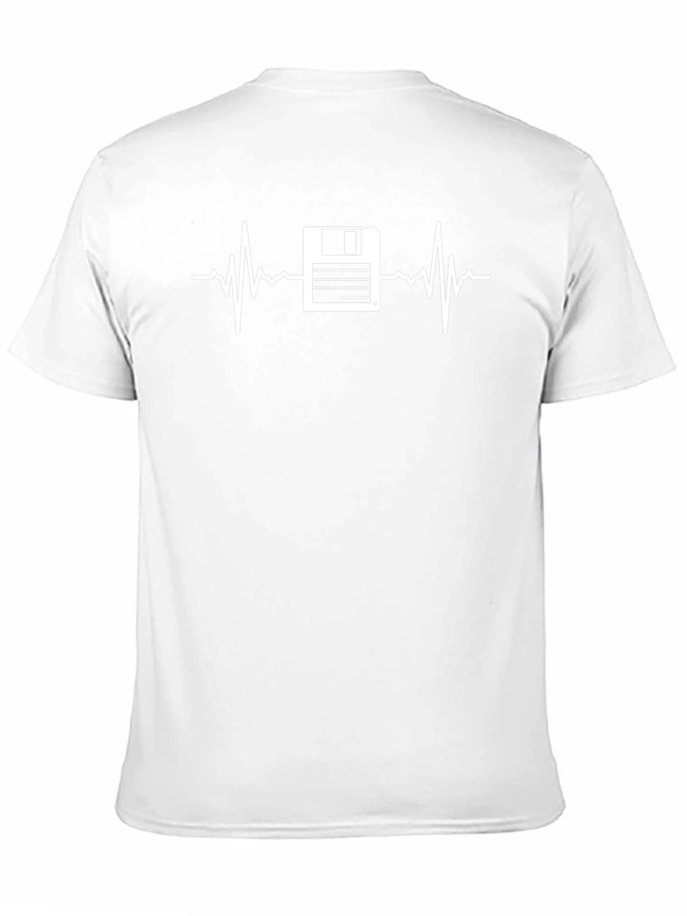 Floppy Disk Heartbeat T-Shirt - Retro Tech Tee