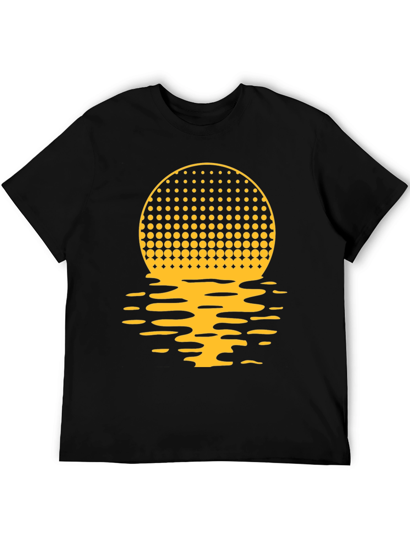 Sunset Halftone Graphic Tee - Black