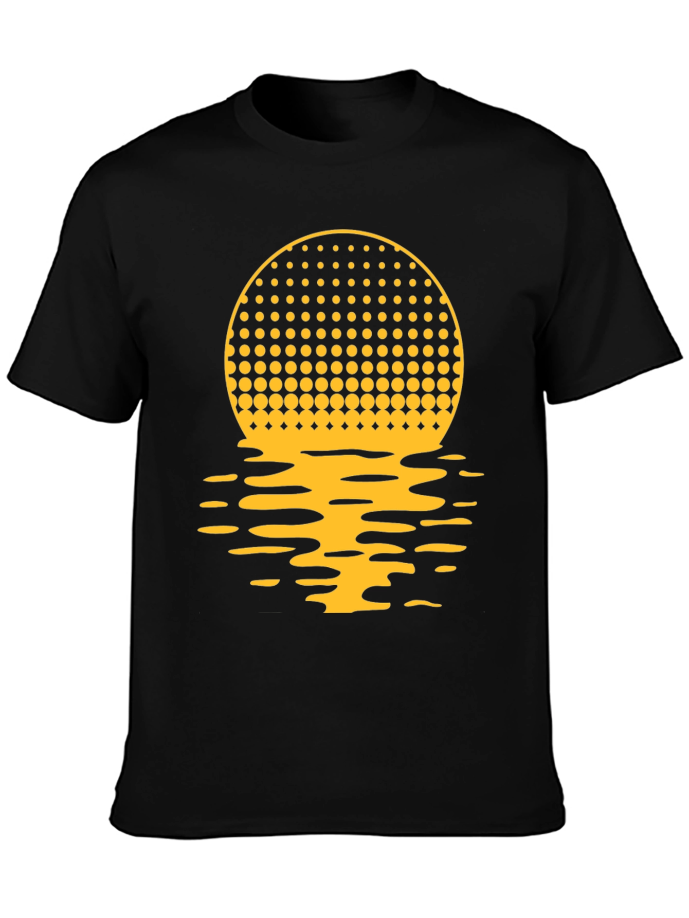 Sunset Halftone Graphic Tee - Black