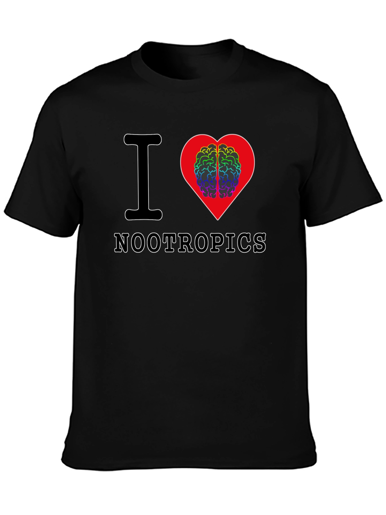 I Heart Nootropics Black Graphic Tee