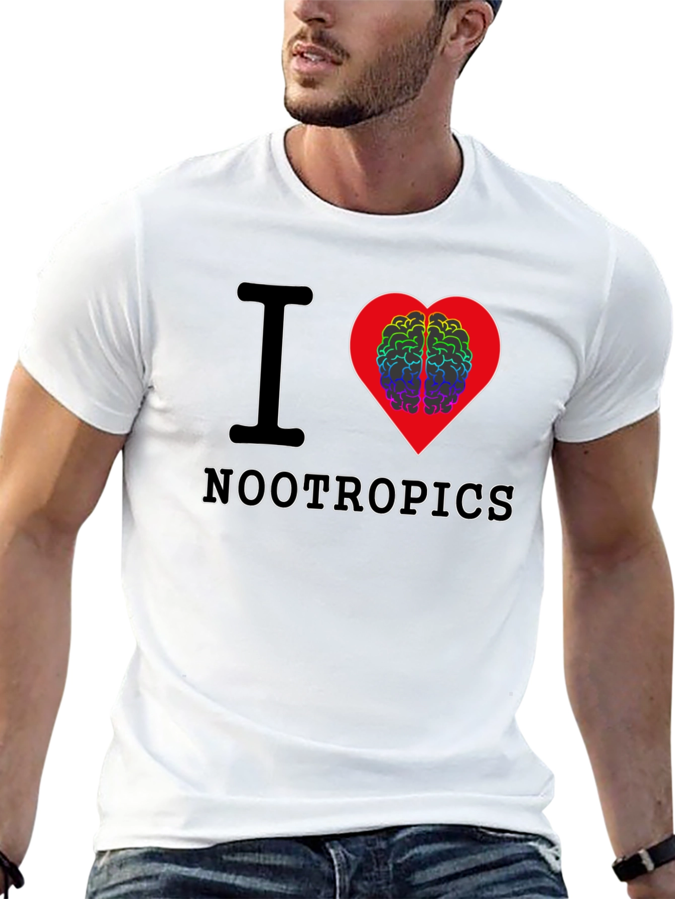I Heart Nootropics Black Graphic Tee