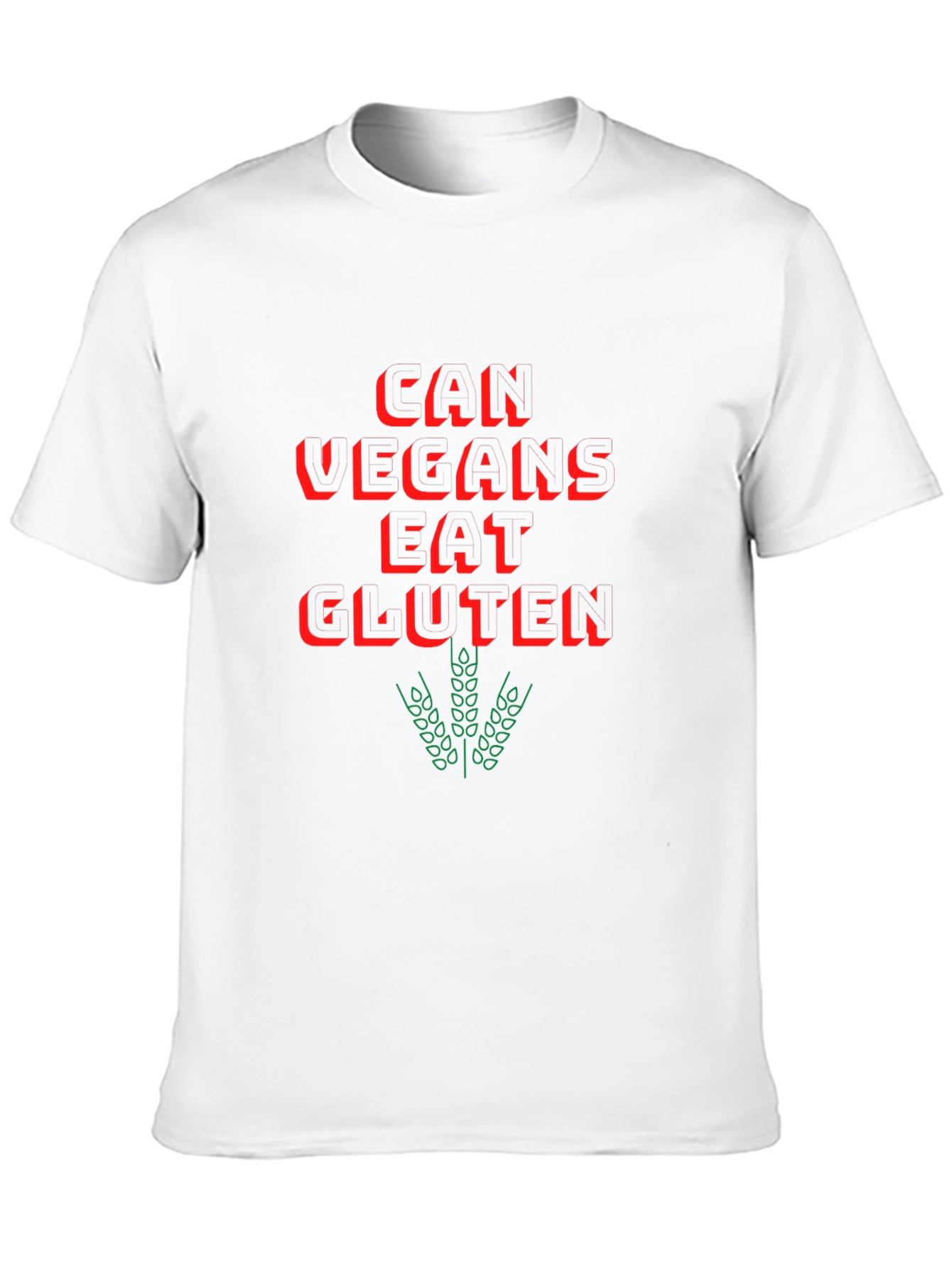 Vegan Humor T-Shirt - Can Vegans Eat Gluten?