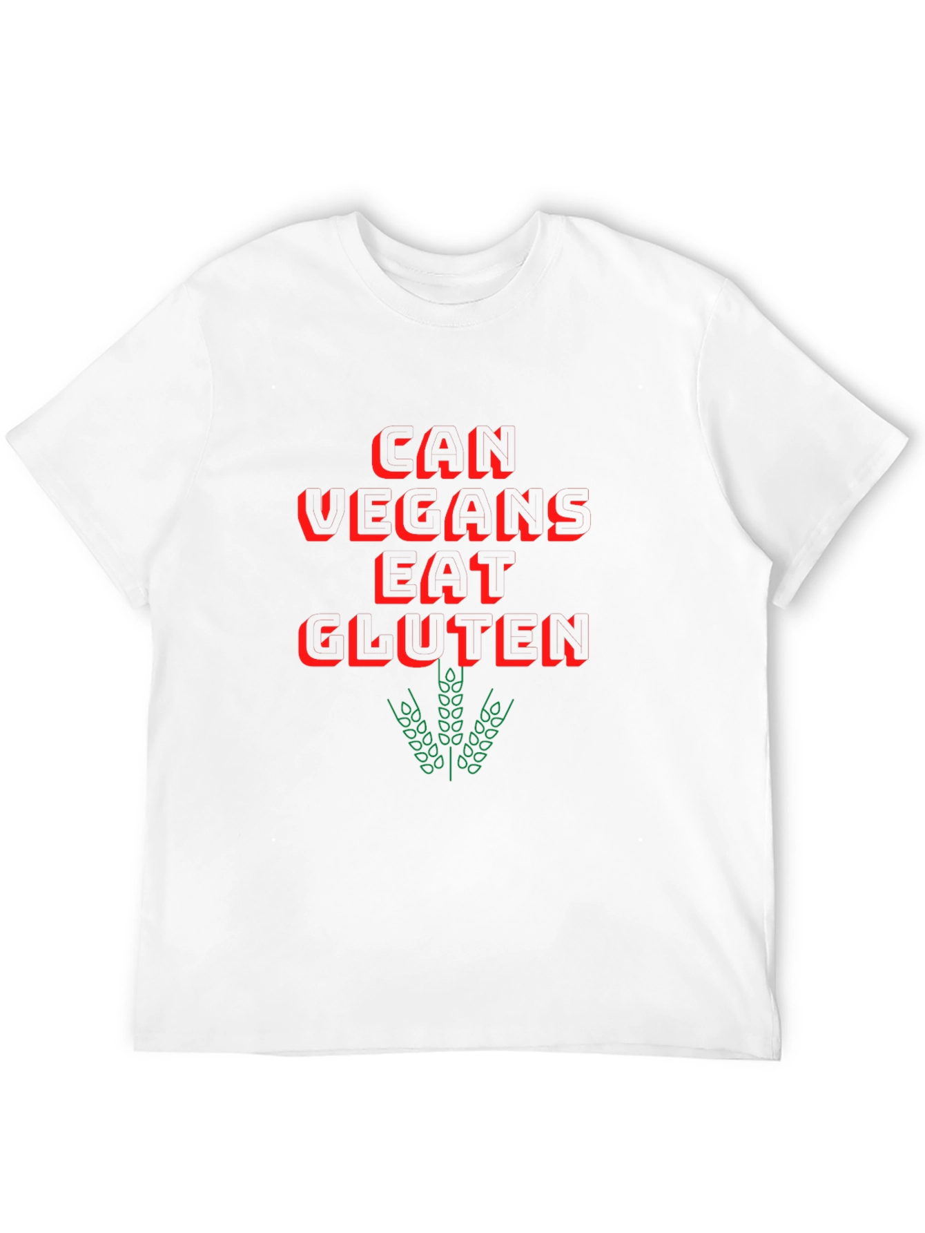 Vegan Humor T-Shirt - Can Vegans Eat Gluten?