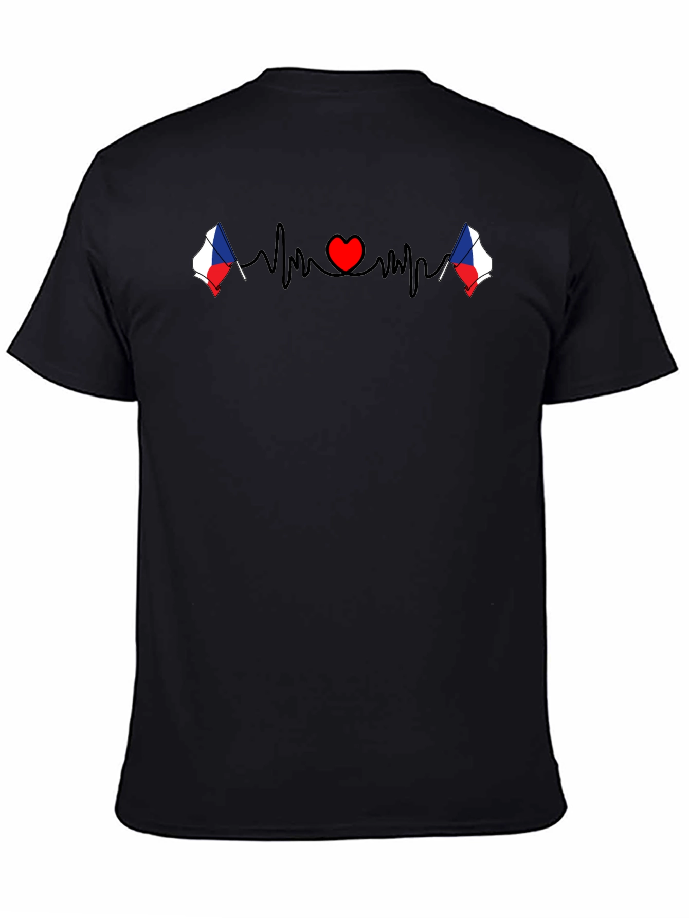 Czech Republic Heartbeat Flag T-Shirt