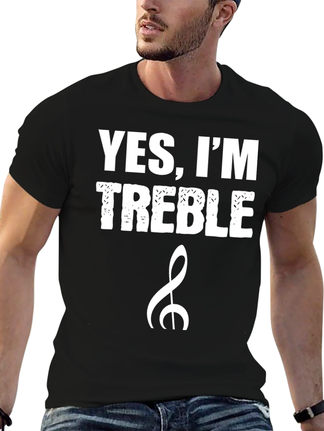 Funny Music Lover Treble Clef Graphic T-Shirt