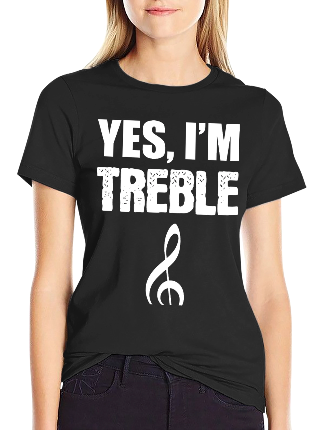 Funny Music Lover Treble Clef Graphic T-Shirt