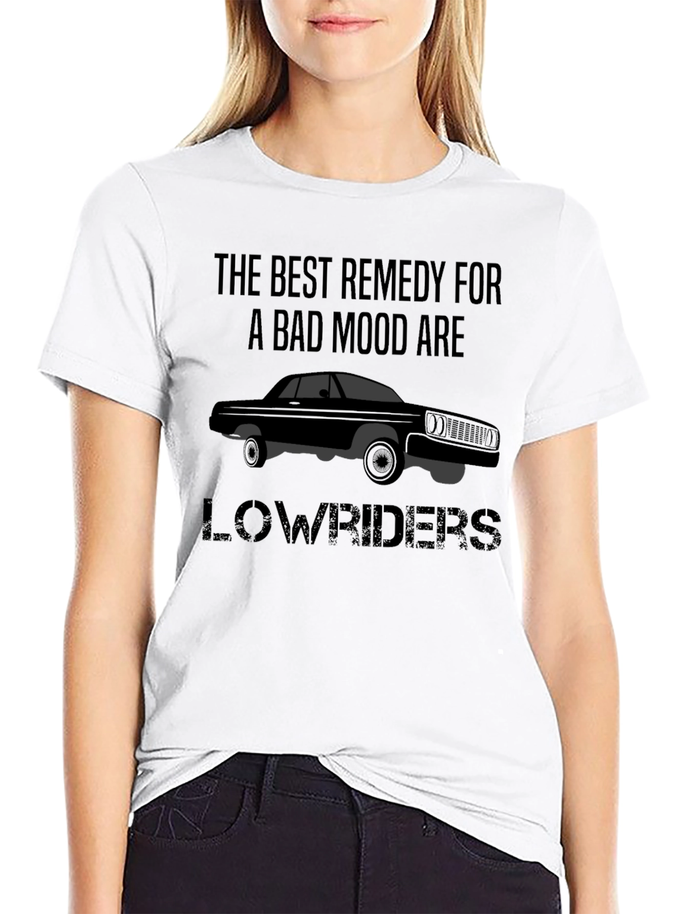 Lowrider Car T-Shirt: Best Remedy Bad Mood Tee