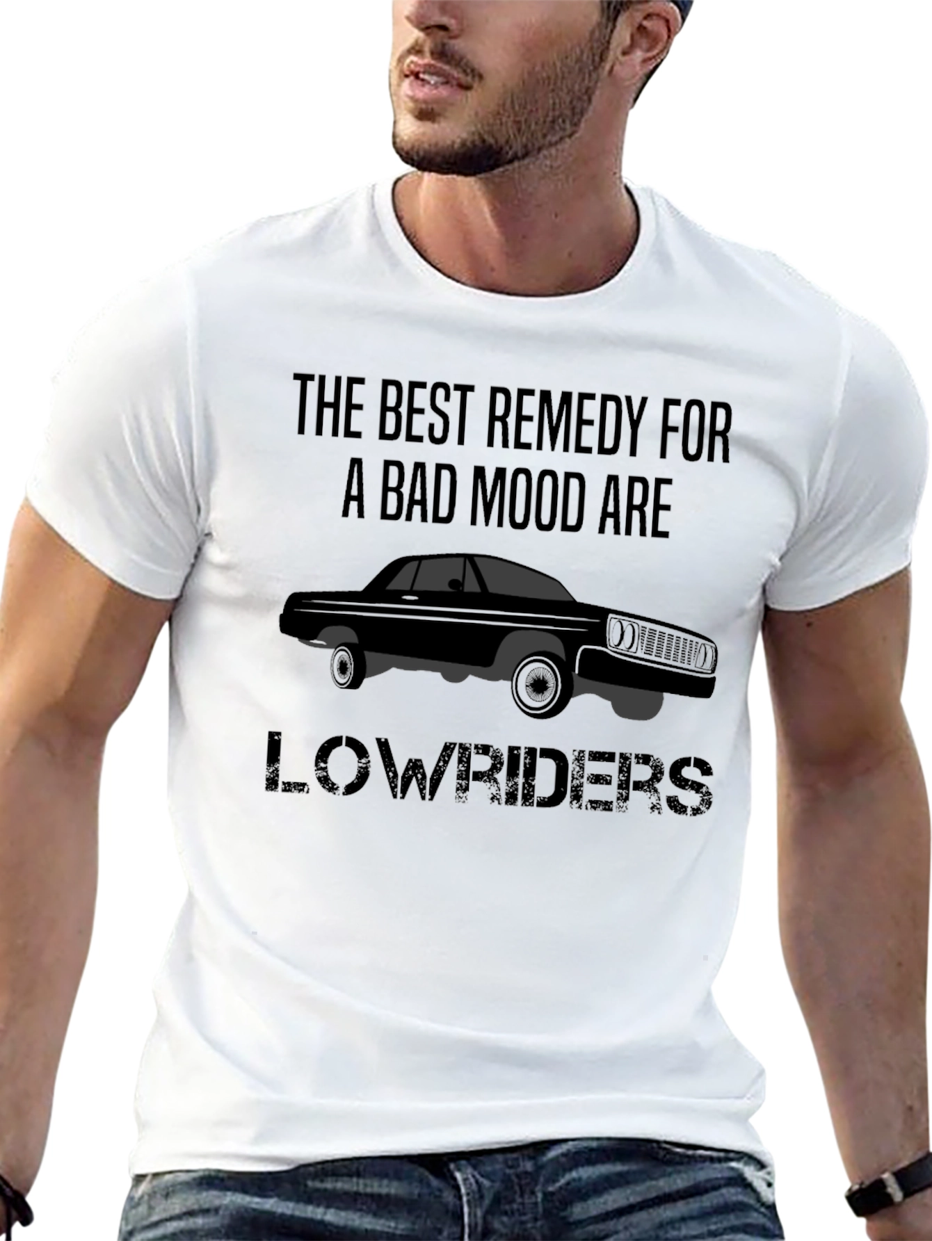 Lowrider Car T-Shirt: Best Remedy Bad Mood Tee