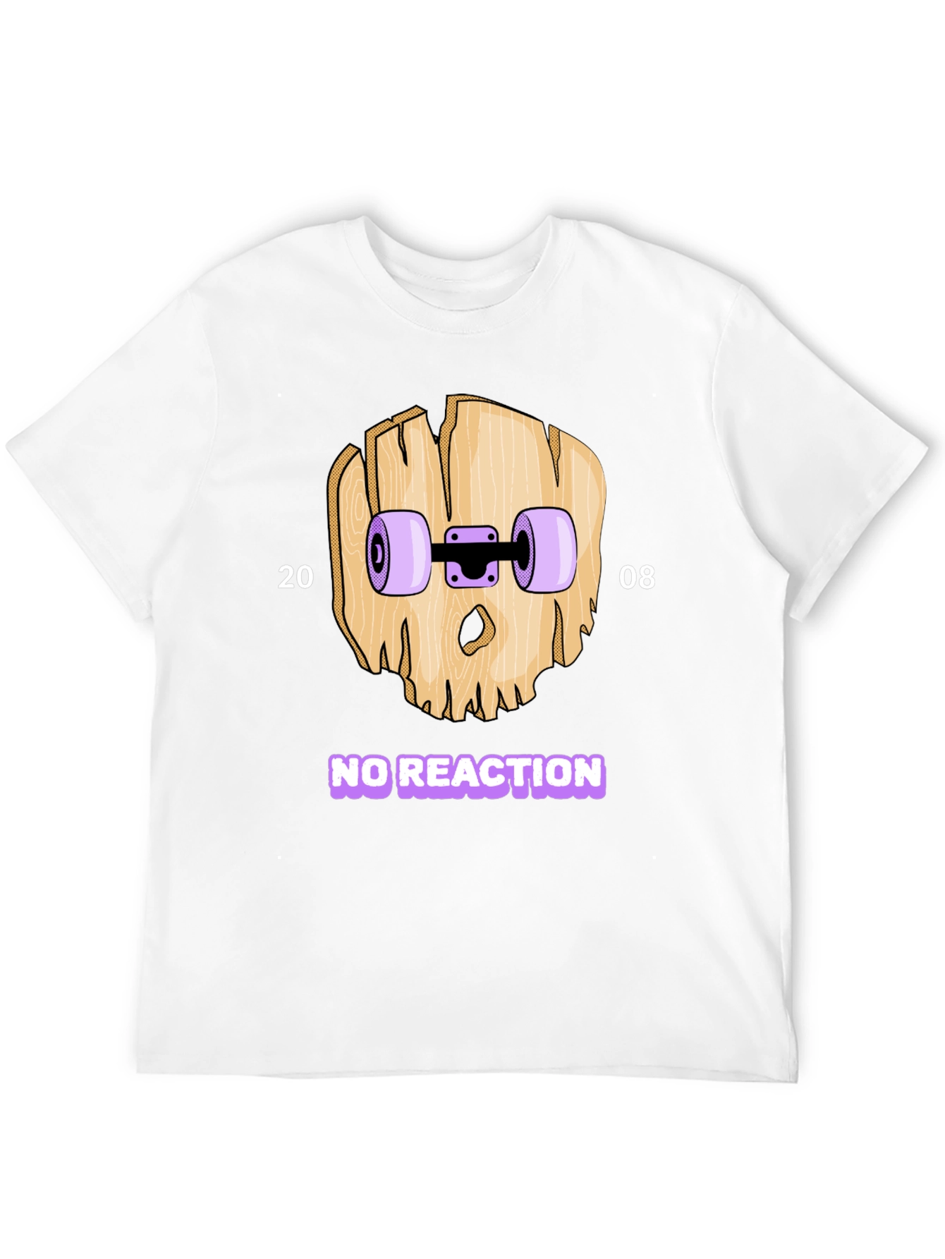 Skateboard Skull T-Shirt - No Reaction 2008