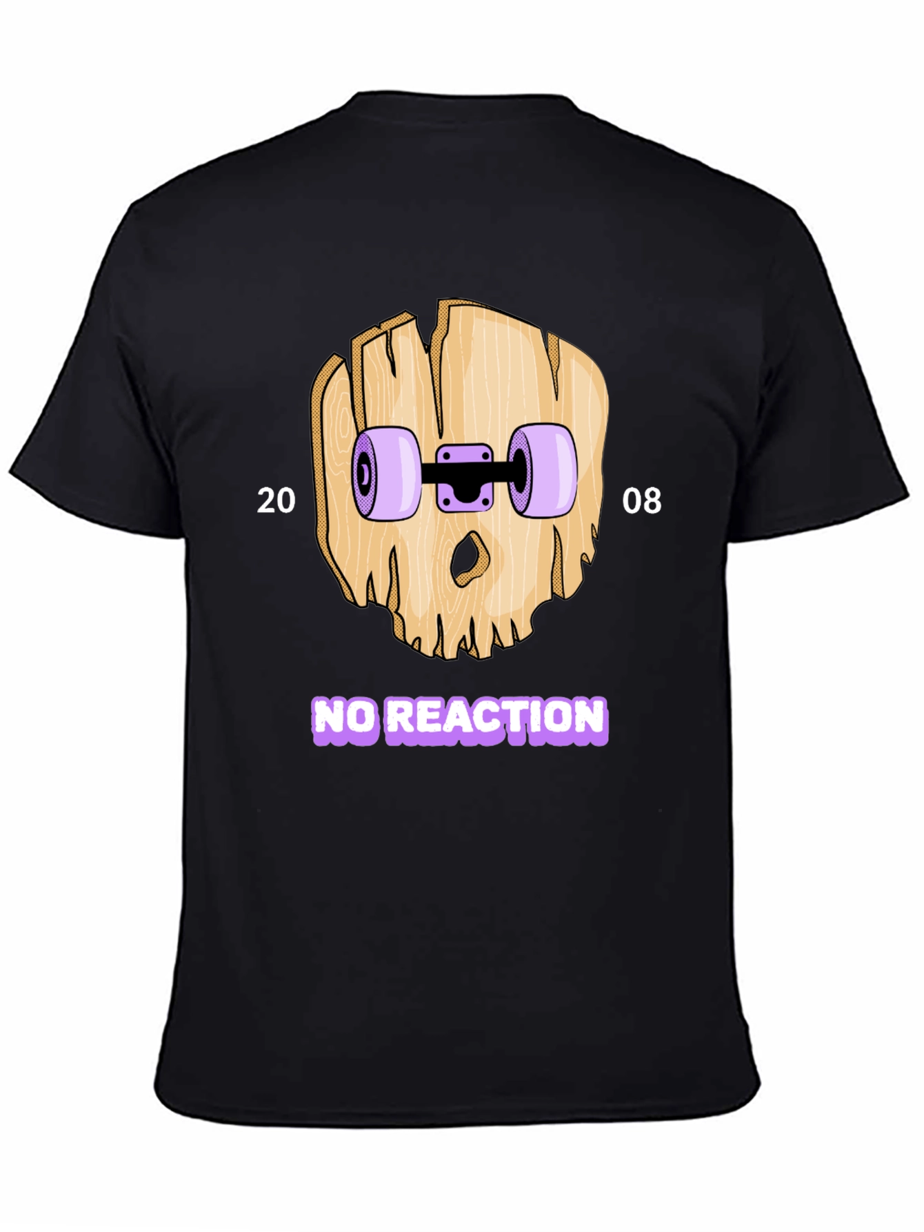 Skateboard Skull T-Shirt - No Reaction 2008