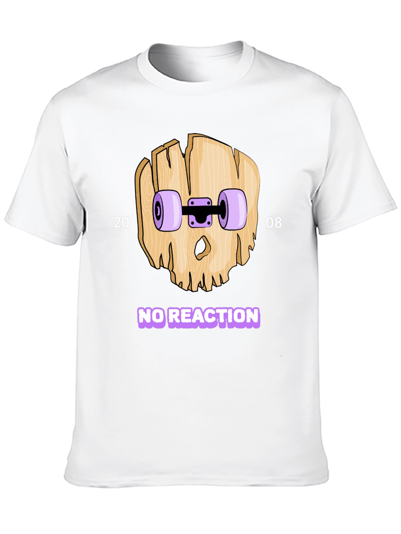 Skateboard Skull T-Shirt - No Reaction 2008