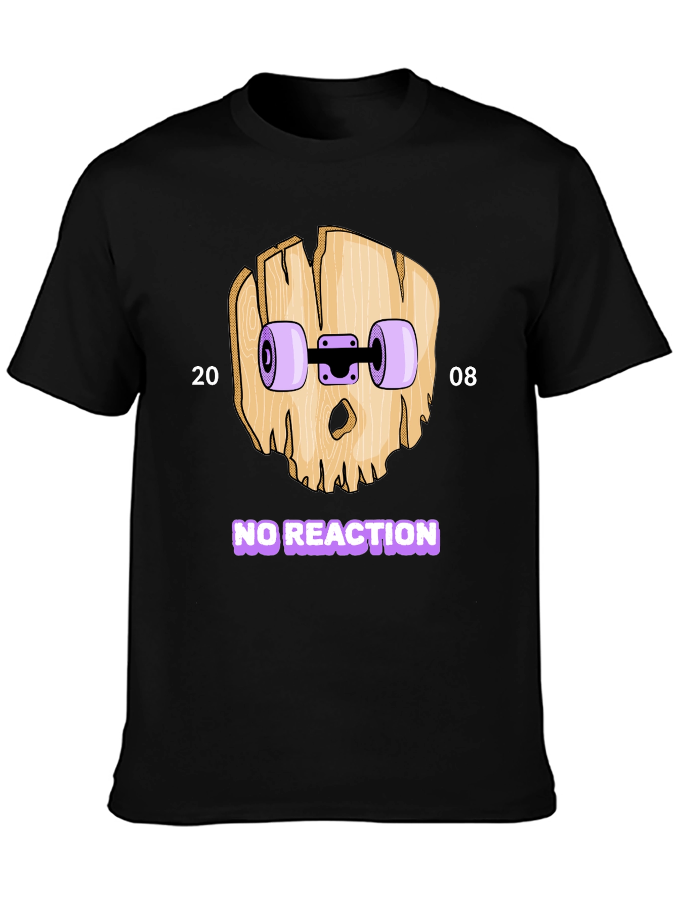Skateboard Skull T-Shirt - No Reaction 2008