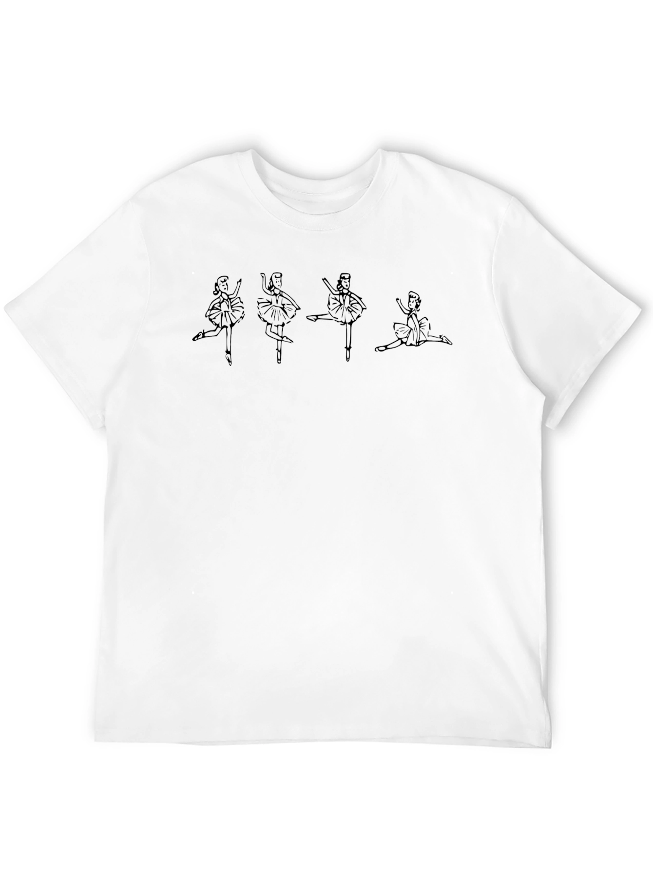 Ballerina Graphic Tee - Black Crew Neck