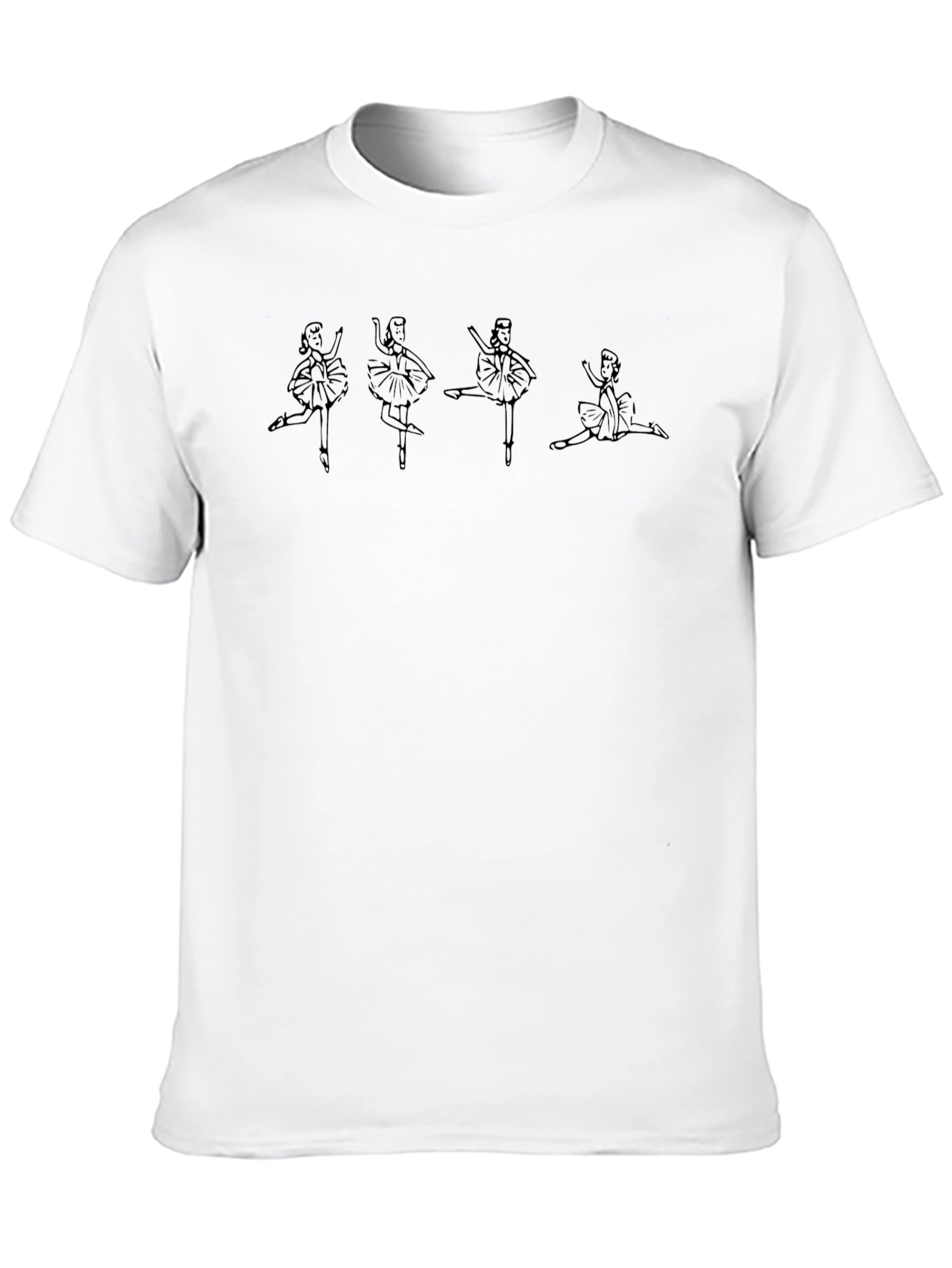 Ballerina Graphic Tee - Black Crew Neck