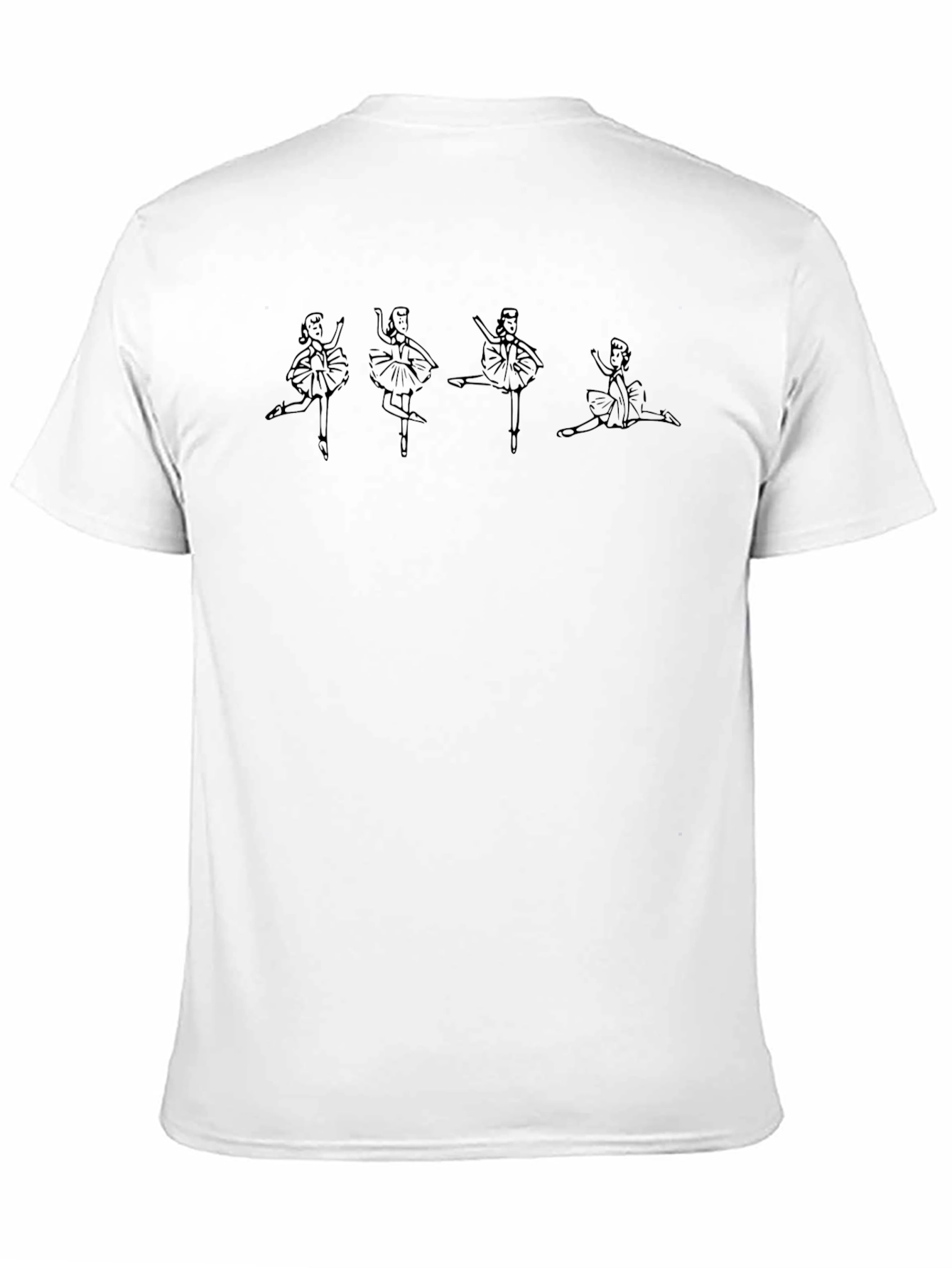 Ballerina Graphic Tee - Black Crew Neck