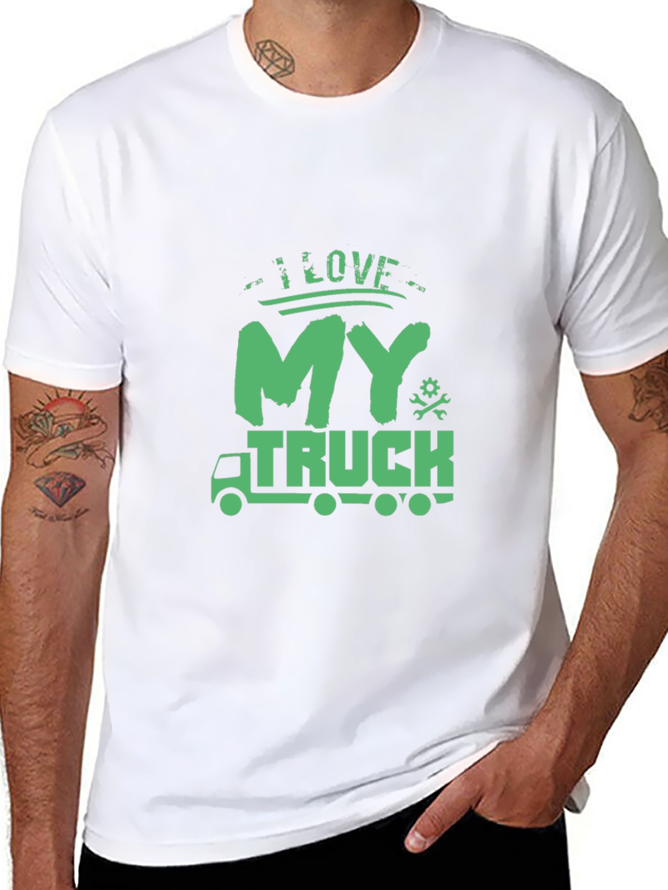 I Love My Truck Graphic Tee - Black