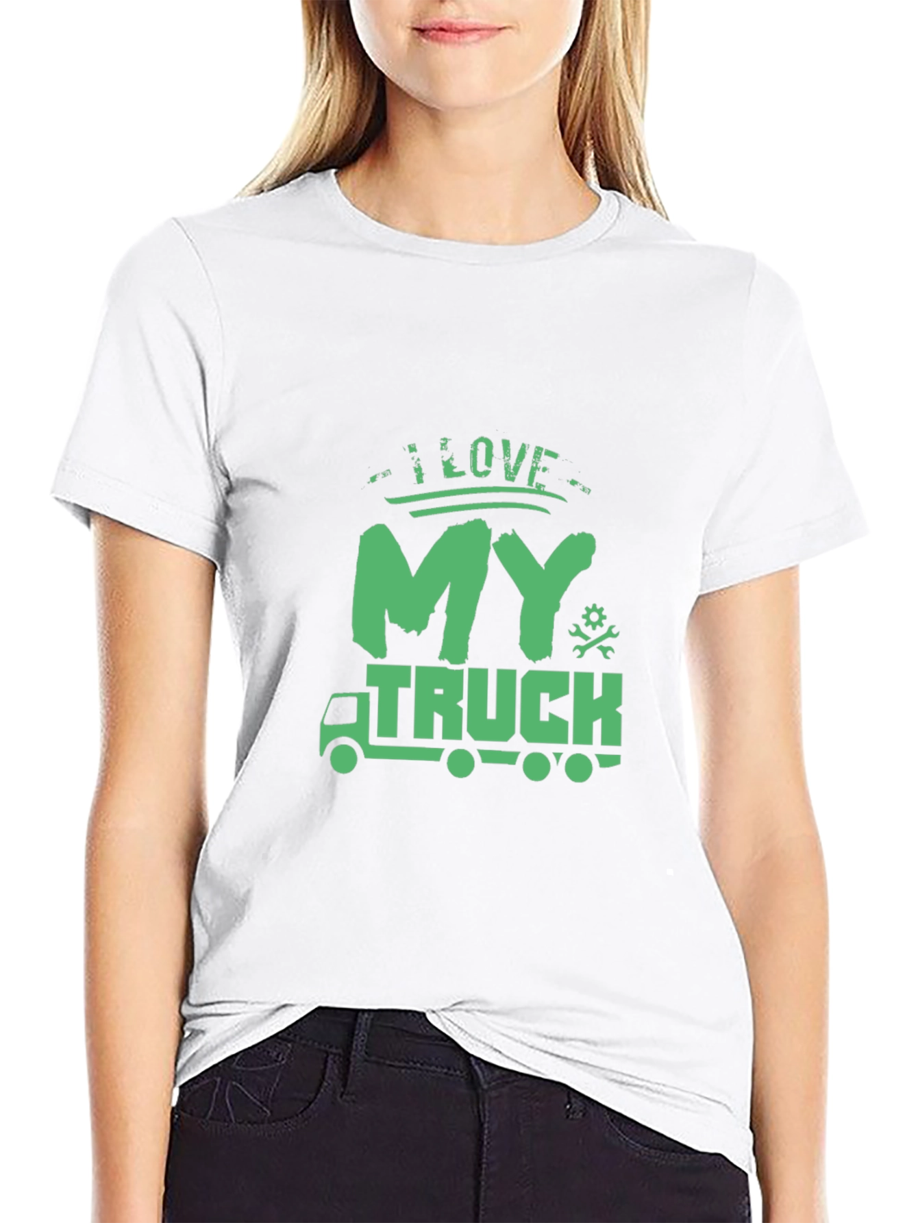 I Love My Truck Graphic Tee - Black