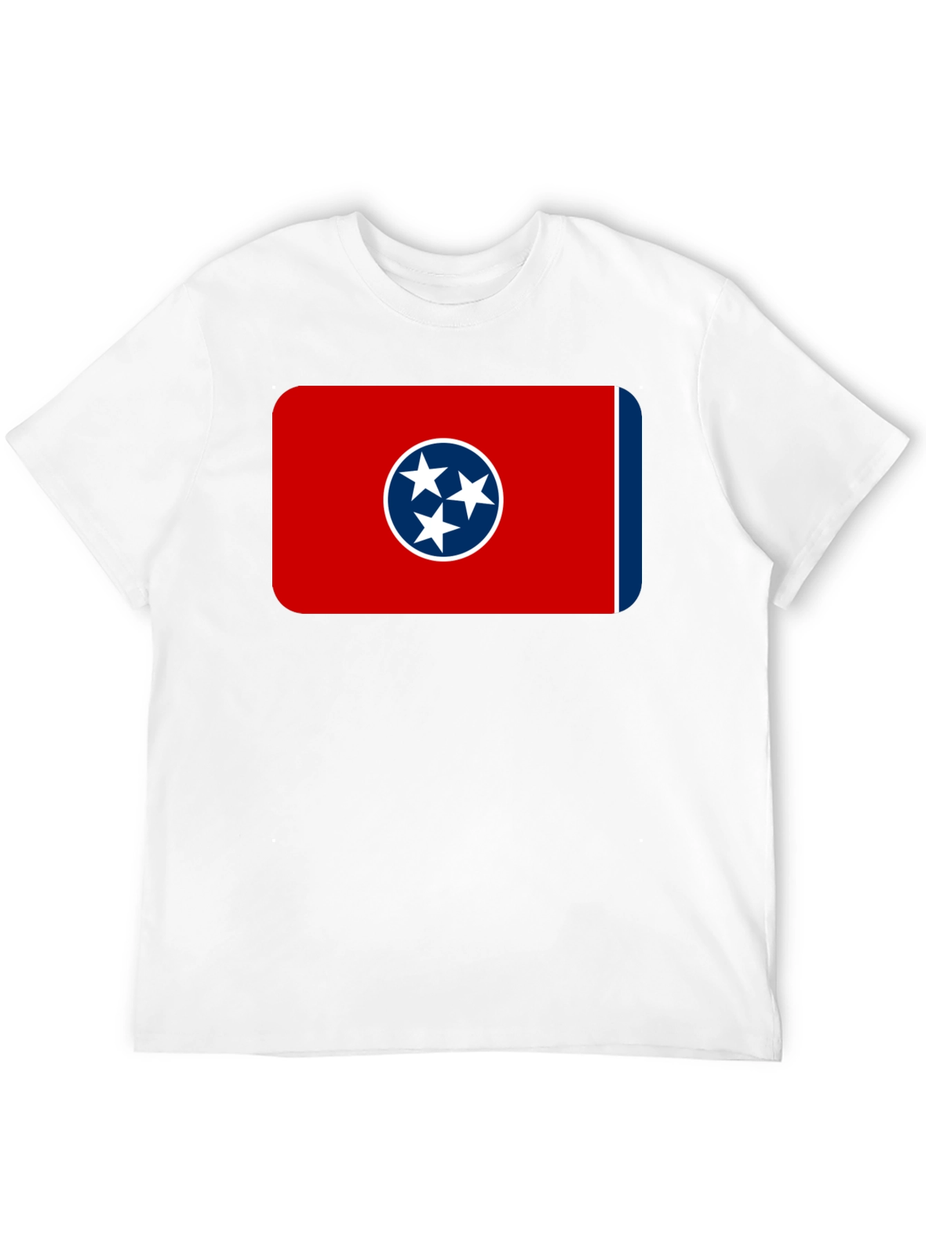 Tennessee Flag T-Shirt -  Black Crew Neck Tee