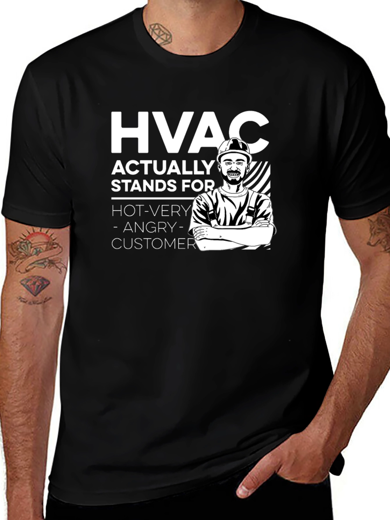 HVAC Funny T-Shirt - Hot Very Angry Customer