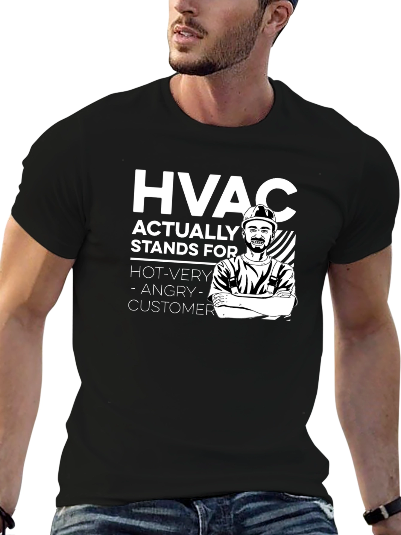 HVAC Funny T-Shirt - Hot Very Angry Customer