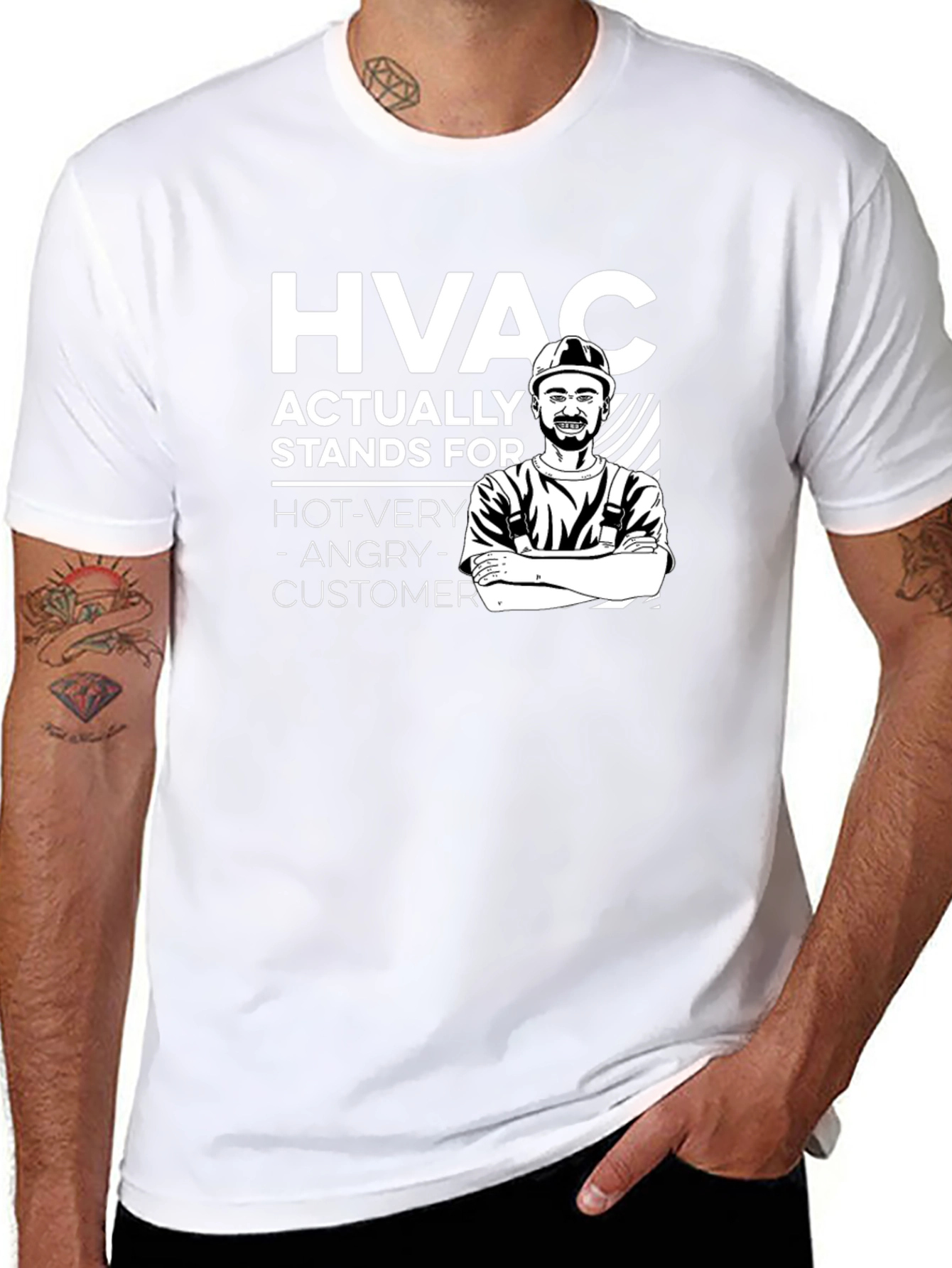 HVAC Funny T-Shirt - Hot Very Angry Customer